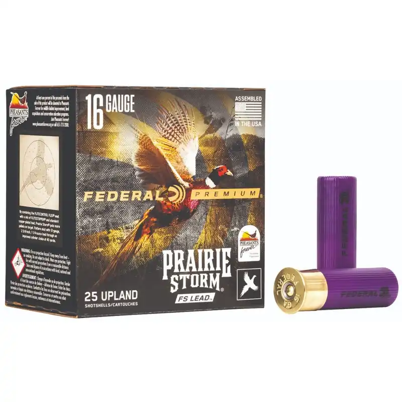 Federal Premium Prairie Storm FS 16 Gauge 2.75" 1-1/4 oz. 4 Shot Ammo - 25/Box