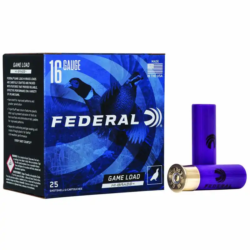 Federal Game-Shok High Brass 16 Gauge 2.75" 1 1/8 oz 1295 fps 6 Shot 25/Box