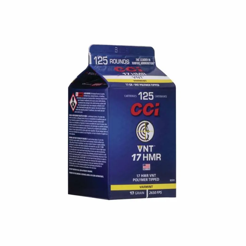 CCI Varmint 17 HMR 17 Gr. Tipped 125/Box