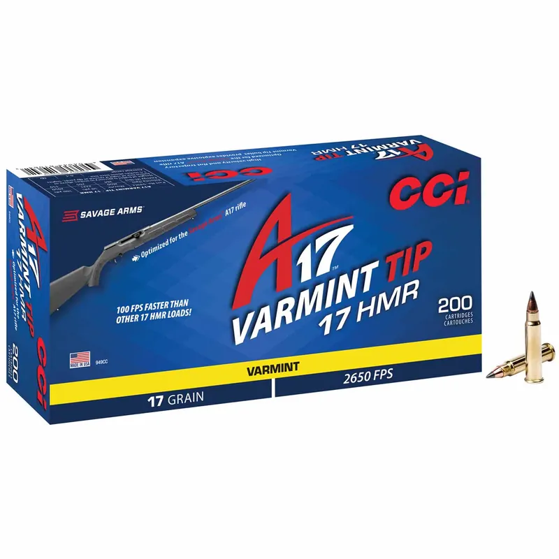 CCI Varmint 17 HMR 17 Gr. Tipped 200/Box