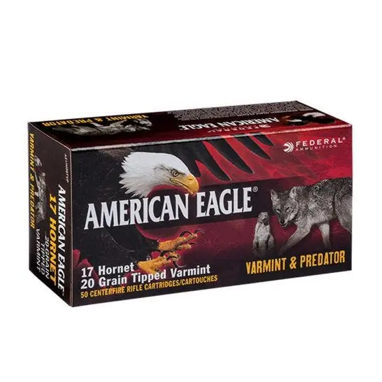 American Eagle 17 Hornet 20GR Tipped Varmint 50 Rounds AE17H20TVP