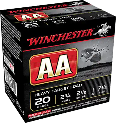 Winchester AA Shotshell 20 GA 2-3/4" 1oz. 7.5 Shot 25/Box
