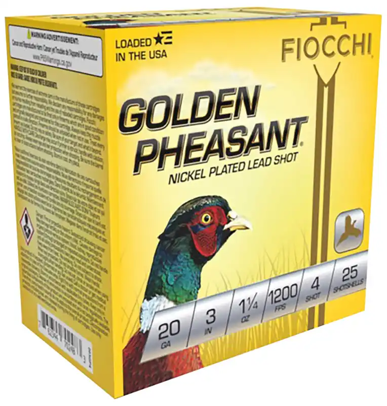 Fiocchi Golden Pheasant Extrema 20 Gauge 3" 1 1/4 oz 1200 fps 4 Shot 25 Bx
