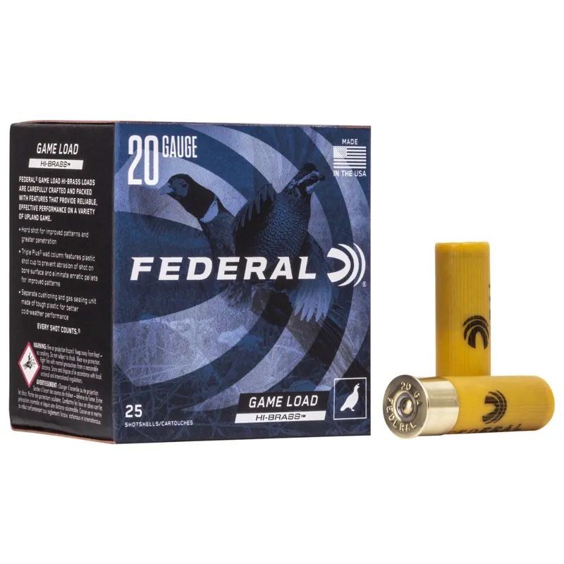 Federal Game-Shok High Brass 20 Gauge 2.75" 1 oz. 6 Shot Ammo - 25/Box