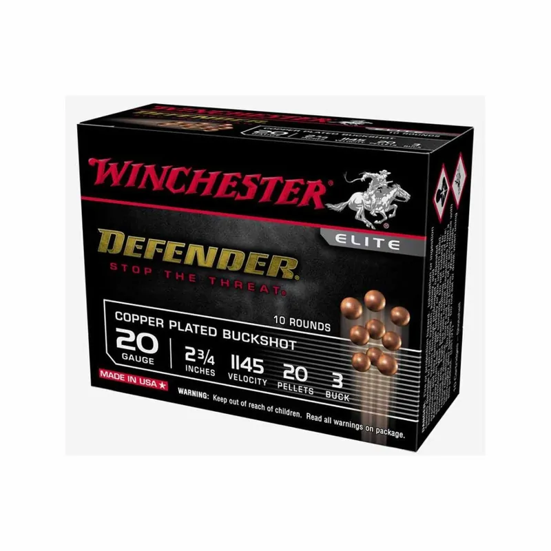 Winchester Defender 20 GA 2-3/4" 3 Buck 10/Box