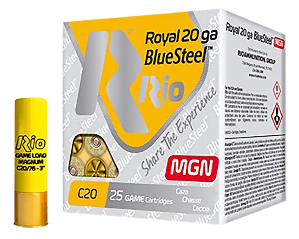 Rio Ammunition Royal BlueSteel 20 GA 3" 1 oz. 4 Shot 25/Box