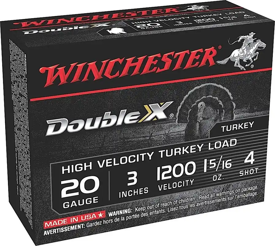 Winchester Double X High Velocity Turkey 20 GA 3" 1-5/16 oz. 4 Shot 10/Box