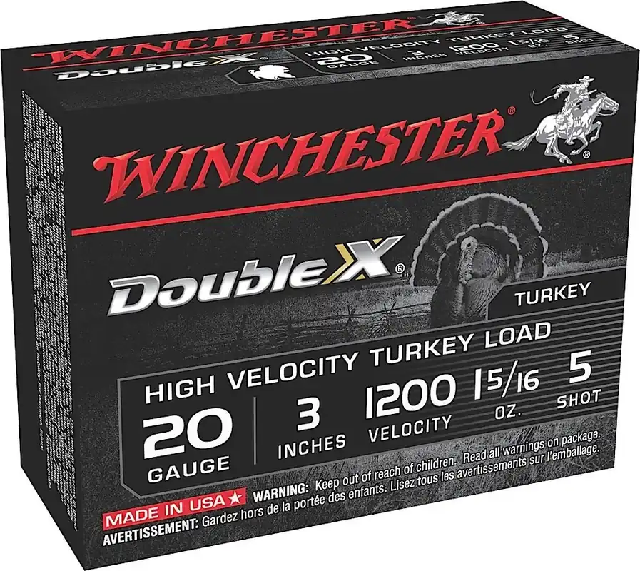 Winchester Double X High Velocity Turkey 20 GA 3" 1-5/16 oz. 5 Shot 10/Box