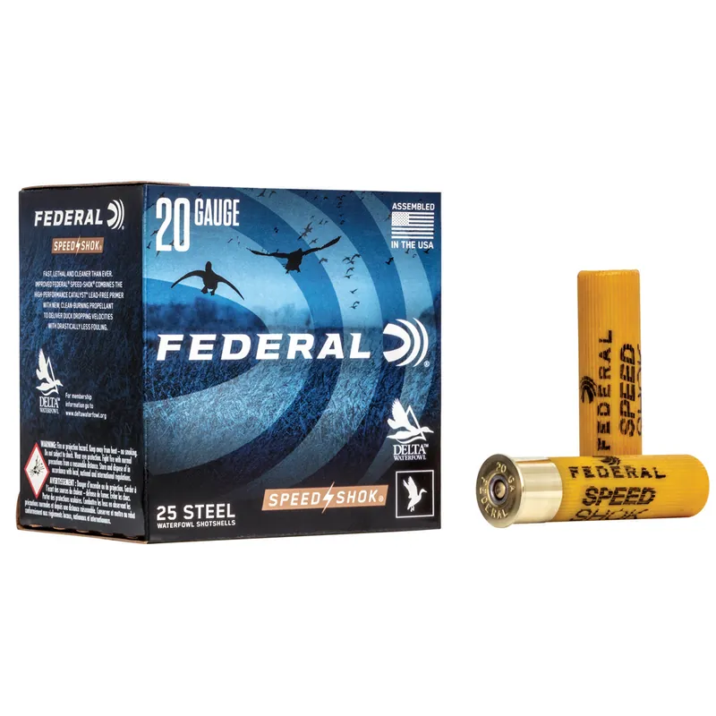 Federal Speed Shok 20G 3" 7-8OZ 2 Shot 25/Box
