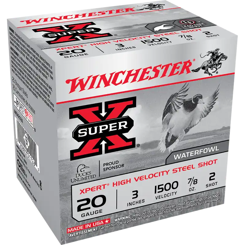 Winchester Super X Xpert High Velocity 20 G 3" 7/8 oz 1500 fps 2 Shot 25/Box