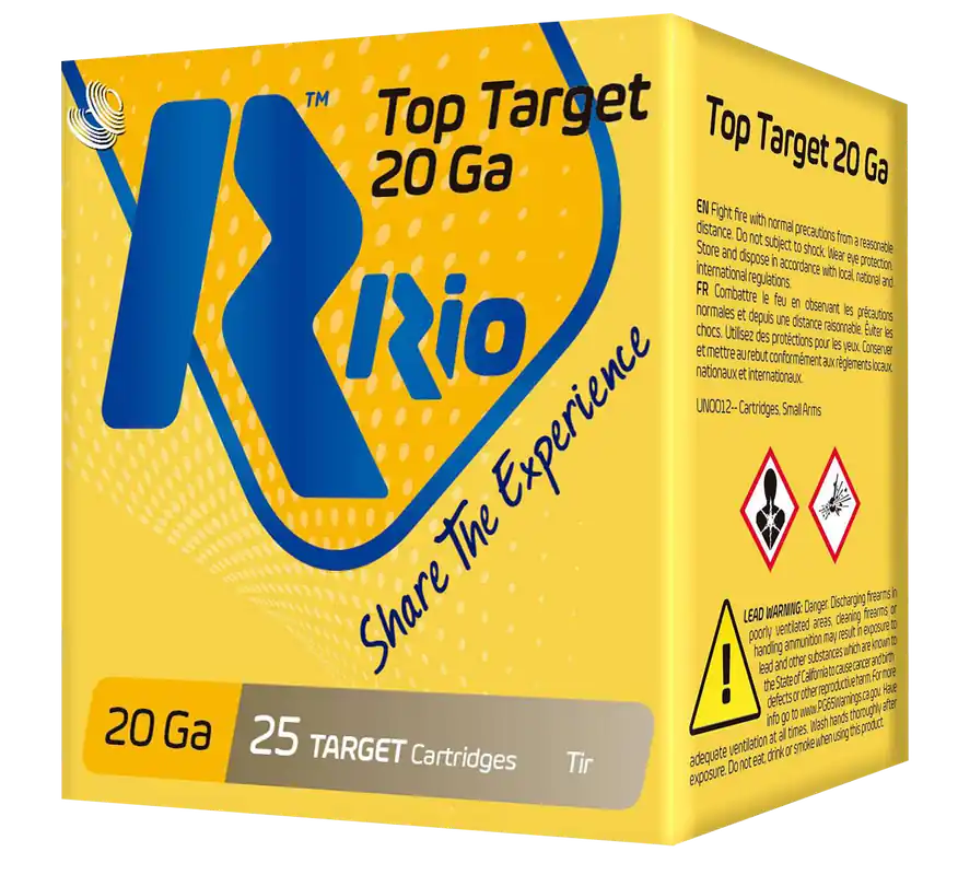Rio Ammunition Top Target 20 GA 2.75" 7/8 oz. 9 Shot 25/Box
