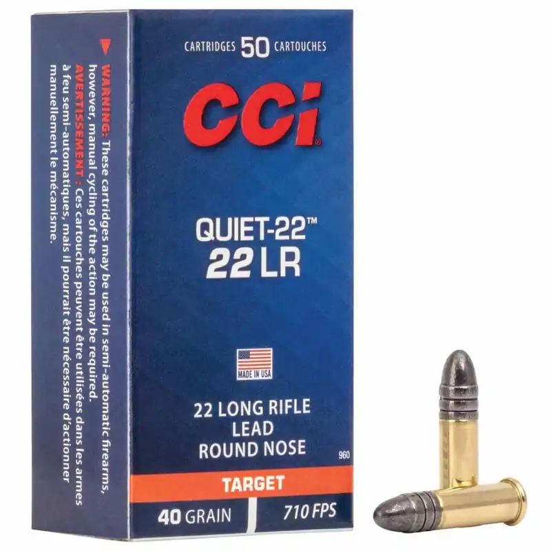 CCI Quite 22 LR 40 Gr. 710 fps Lead Round Nose 50/Box