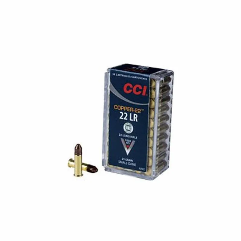 CCI MeatEater 22 LR 21 Gr. 1850 fps Copper Hollow Point 50/Box