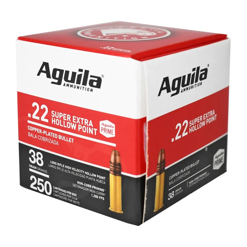 Aguila Super Extra High Velocity 22 LR 38 Gr HP 250/Box