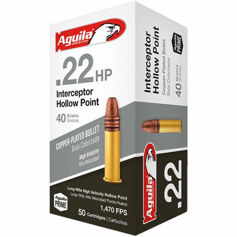 Aguila Interceptor 22 LR 40 Gr CPHP 50/Box