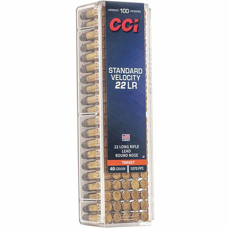 CCI Standard Velocity 22 LR 40 Gr. Lead Round Nose 100/Box