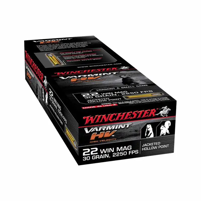 Winchester Ammo Varmint HV 22 WMR 30 gr 50 Round Box