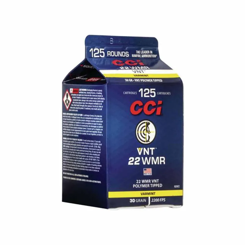 CCI Varmint 22 WMR 30 Gr. Tipped 125/Box