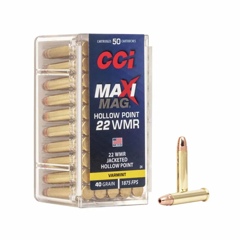 CCI Maxi-Mag 22 WMR 40 Gr. 1875 fps JHP 50 Rounds