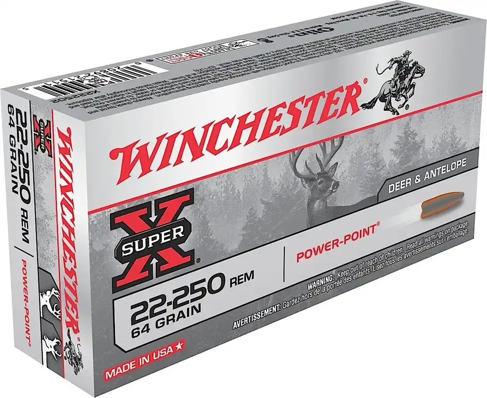 Winchester Super-X 22-250 Rem. 64 Gr. Power-Point 20/Box