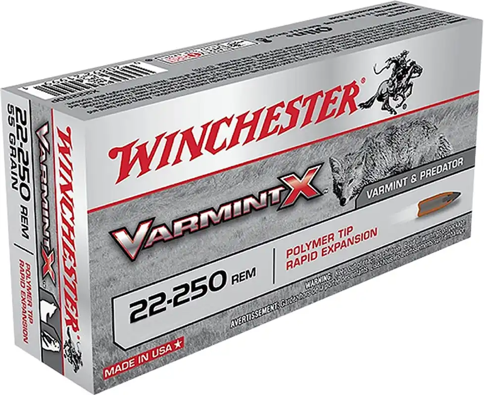 Winchester Varmint X 22-250 Rem. 38 Gr. Lead Free Polymer Tip Rapid Expansion 20/Box