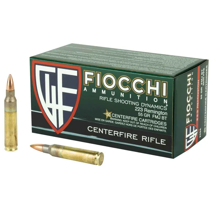 Fiocchi 223 rem 55gr FMJ 50rd