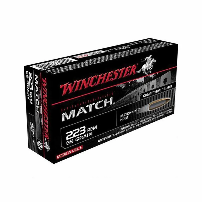 Winchester 223rem 69gr BTHP Match 20rd