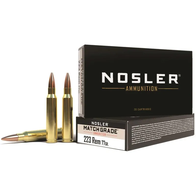 Nosler 223 rem 77 gr Match Custom 20rd