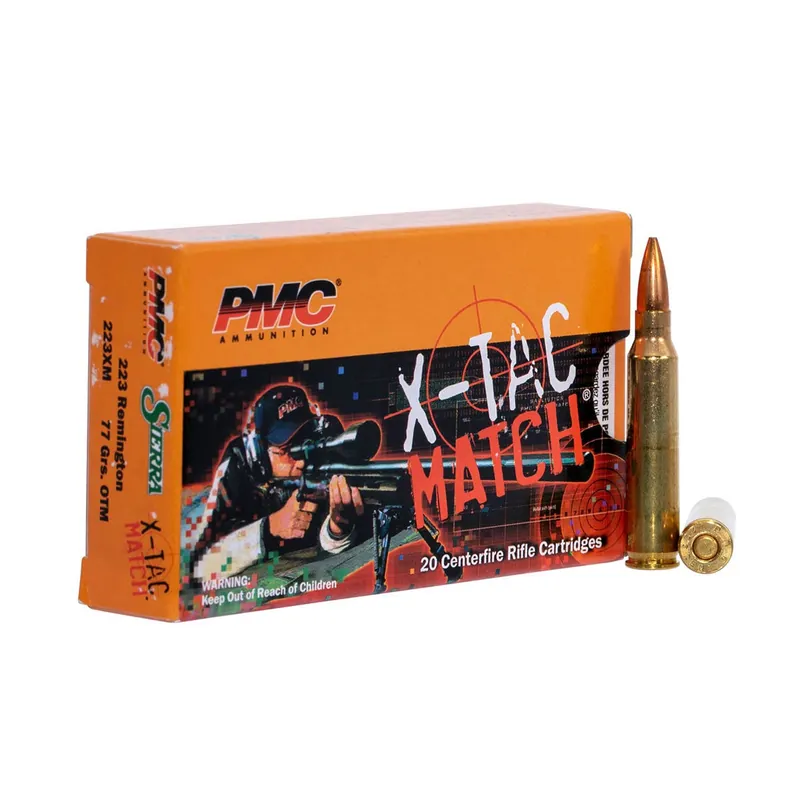 PMC X-Tac Match Competition 223 Rem 77 gr Open Tip Match (OTM) 20/Box