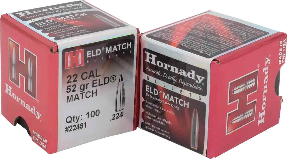 Hornady ELD Match 22 Cal 73 gr Extremely Low Drag-Match 100/Box 22774