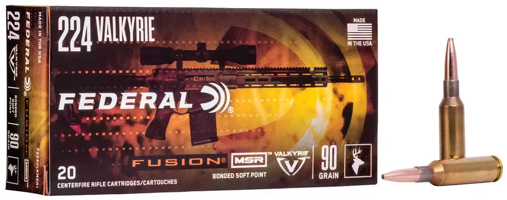 Federal Fusion MSR 224 Valkyrie 90 Gr. Fusion Soft Point 20/Box