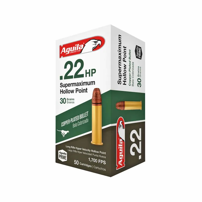 Aguila Super maximum 22LR 30 Gr. Hollow Point 50/Box