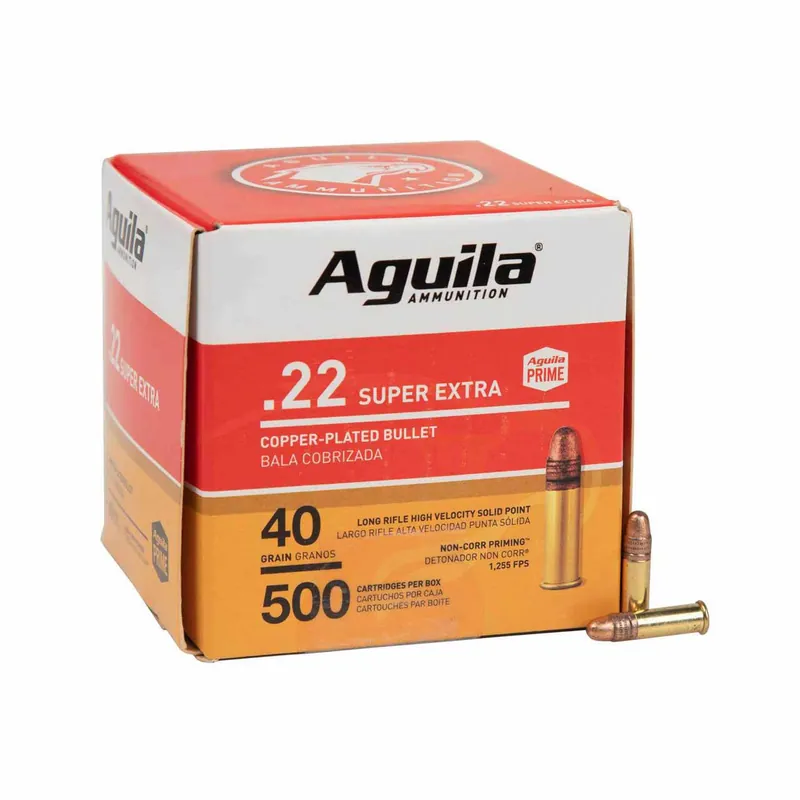 Aguila Super Extra High Velocity 22 LR 40 Gr. 500/Box