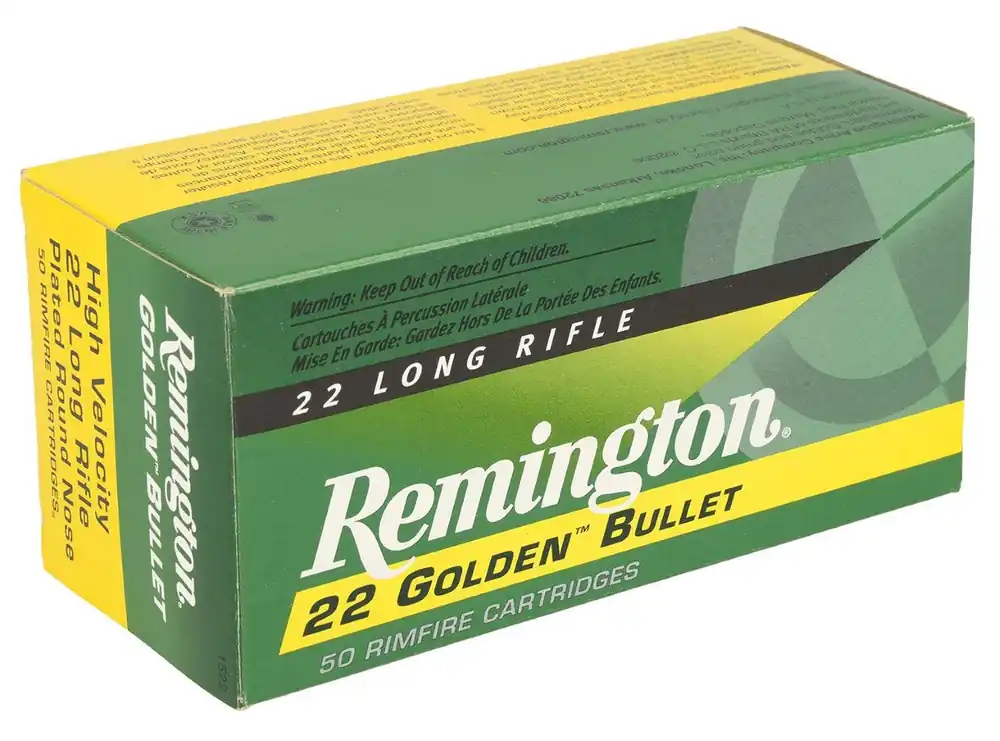 Remington Ammunition Golden Bullet .22 LR Ammo 40 gr Round Nose 50 Rounds R21006
