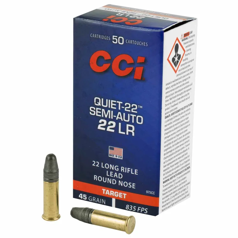 CCI Quite 22 LR 45 Gr. 835 fps Lead Round Nose 50/Box