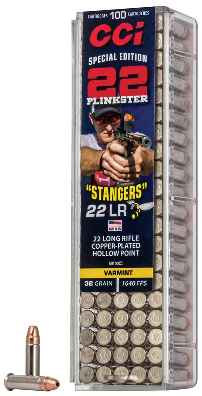 CCI Varmint Stangers 22 LR 32 Gr. Copper Plated Hollow Point 100/Box