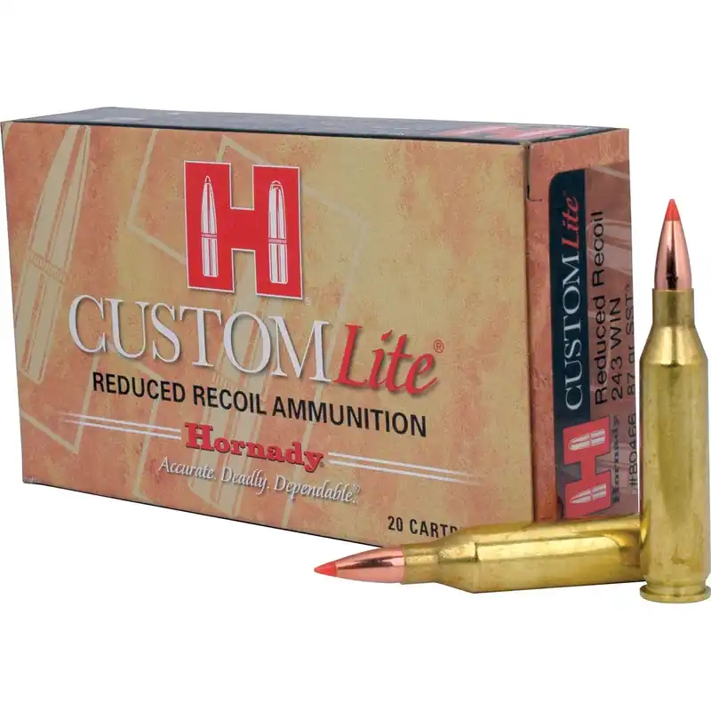 Hornady Custom Lite 243 Win 87 gr Super Shock Tip (SST) 20/Box
