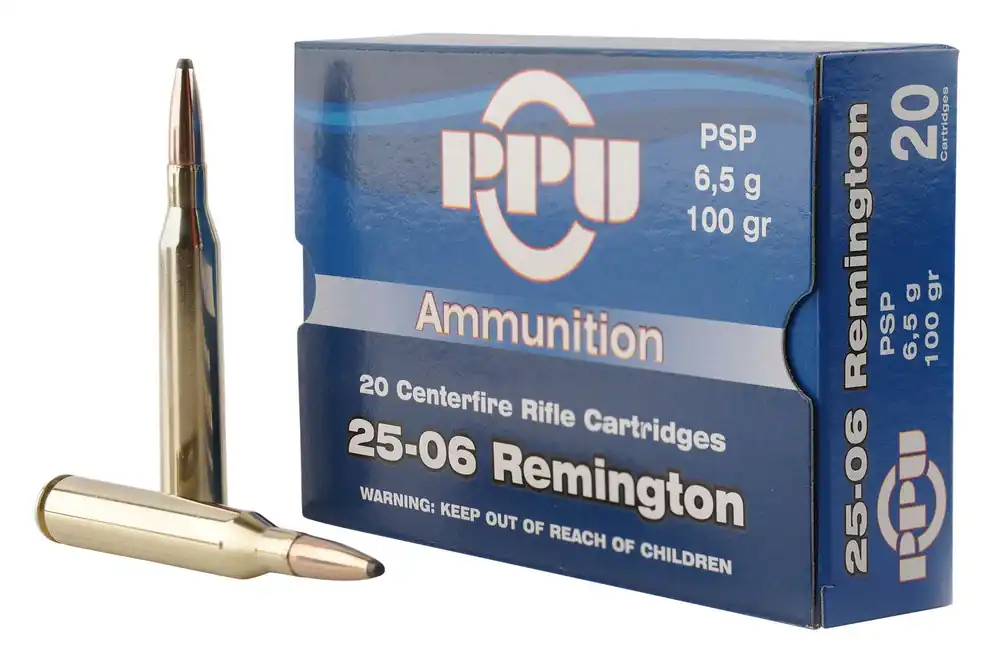 PPU Standard Rifle 25-06 Rem. 100 Gr. PSP 20/Box