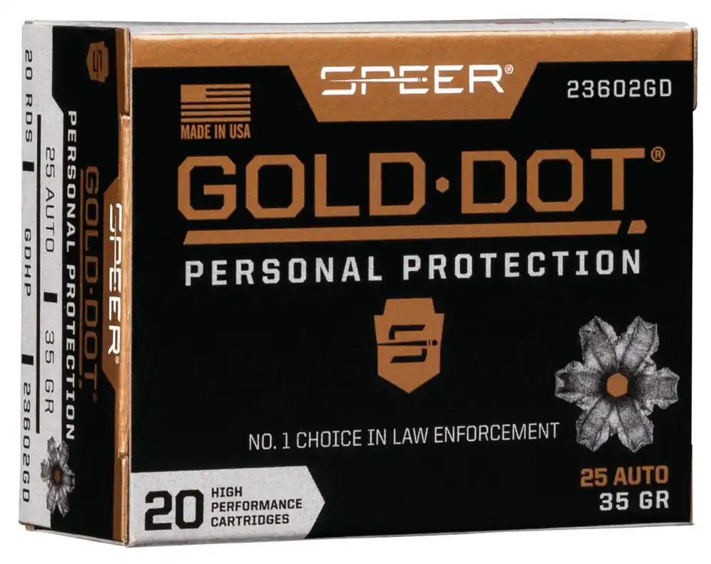 Speer Gold Dot Personal Protection 25 ACP 35 Gr. Hollow Point 20/Box