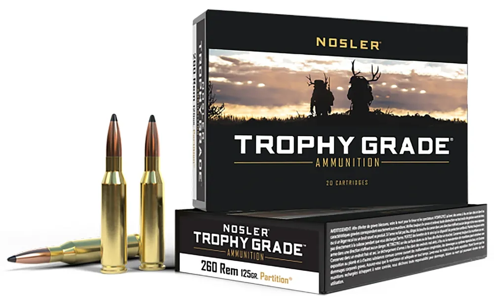 Nosler Trophy Grade 260 Remington 125 Gr. Nosler Spitzer Partition 20/Box