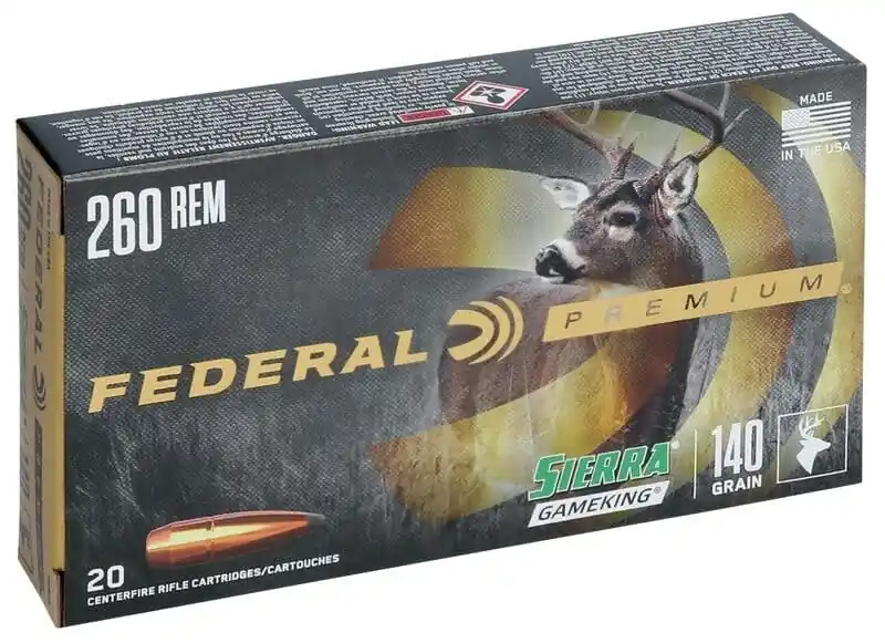 Federal Premium 260 Rem 140 Grain Boat Tail Soft Point P260A