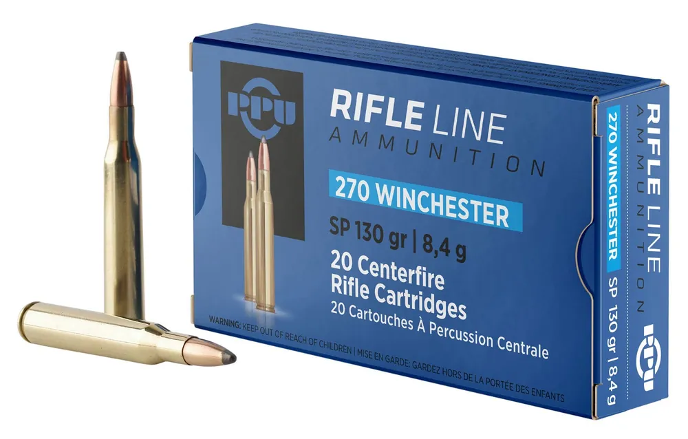 PPU Standard Rifle 270 Win. 130 Gr. SP 20/Box
