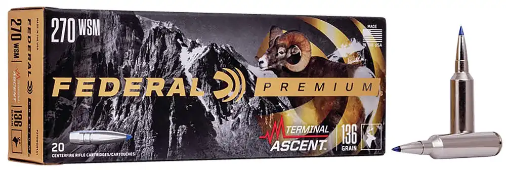 Federal Premium Terminal Ascent 270 WSM 136 Gr. 20/Box