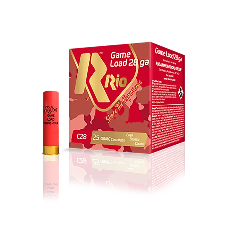 Rio Ammunition Game Load Shotshells 28 Gauge 2.75" 1.0 oz 6 Lead Shot 25 Shells Per Box