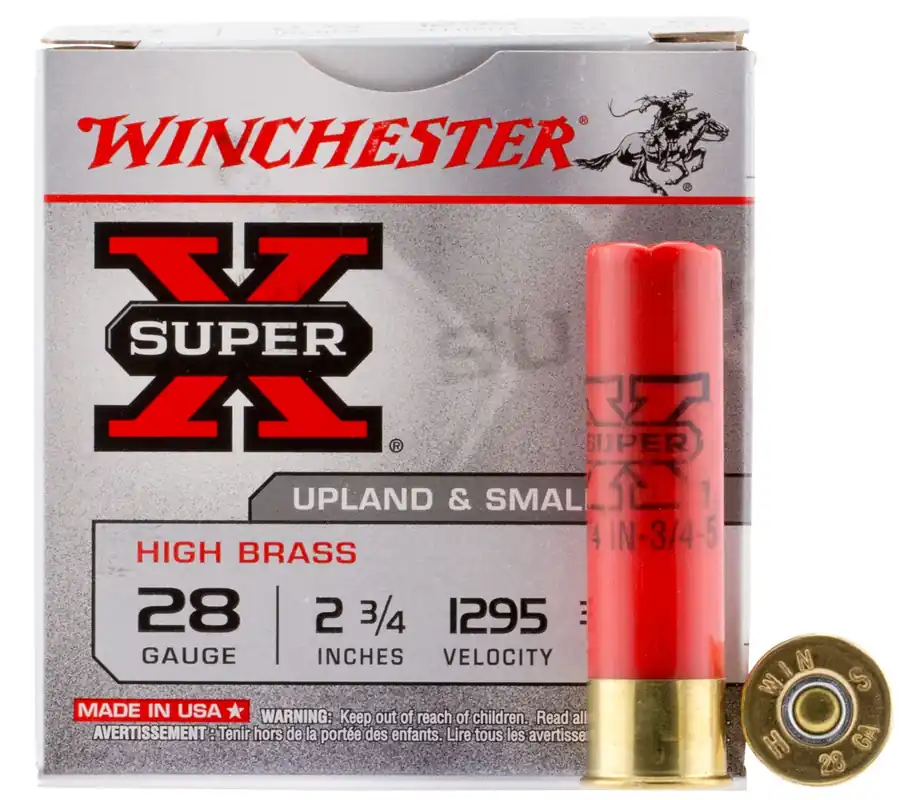 Winchester Super X Heavy Game Load High Brass 28Ga 2-3/4" 3/4 oz 5 Lead Shot 25 Shells Per Box