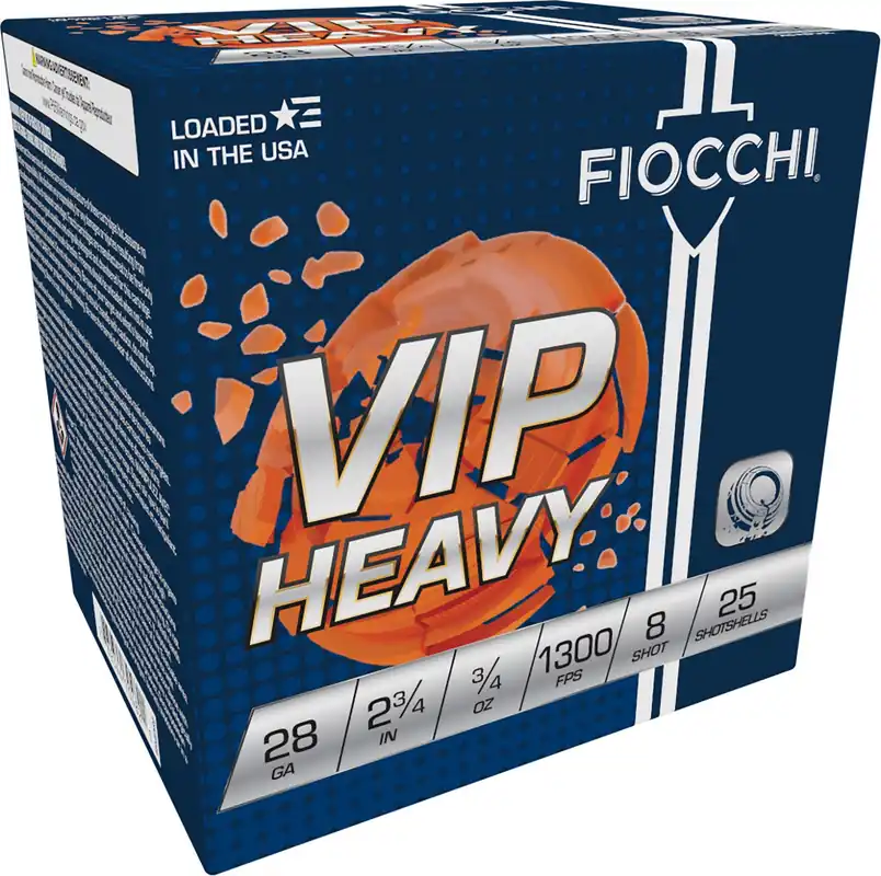 Fiocchi Exacta Target VIP Heavy 28 Gauge 2.75" 3/4 oz 1300 fps 8 Shot 25 Bx