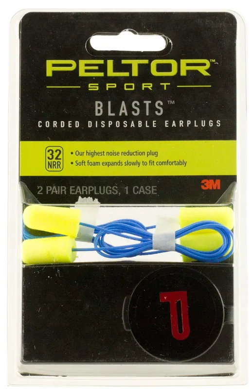 Peltor Sport Blasts Corded Disposable Earplugs