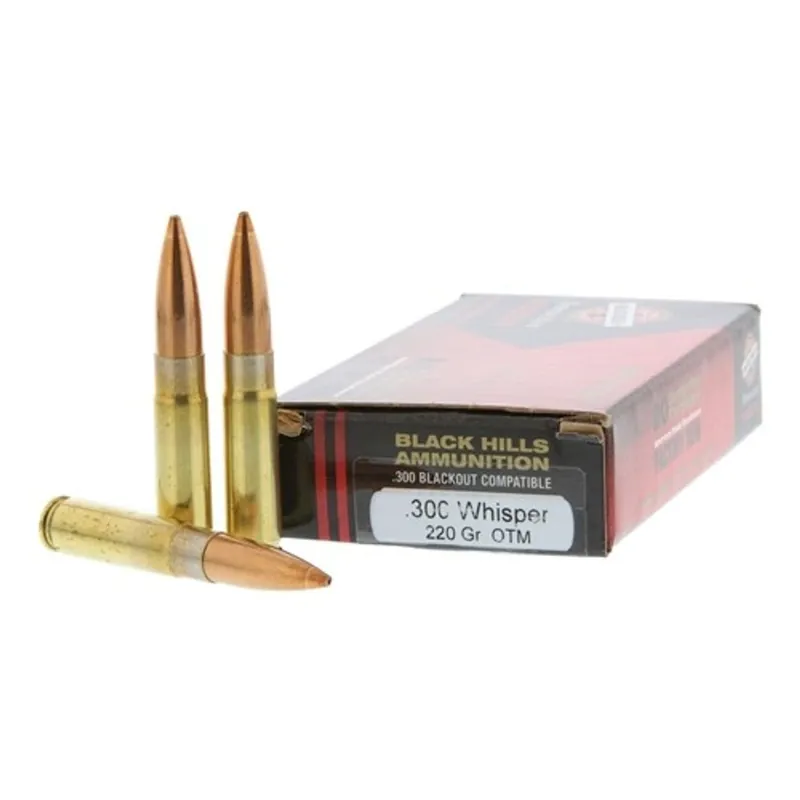Black Hills 300 AAC Blackout Ammo 220Gr Sierra Open Tip Match 20 Rounds D300WHISPERN2