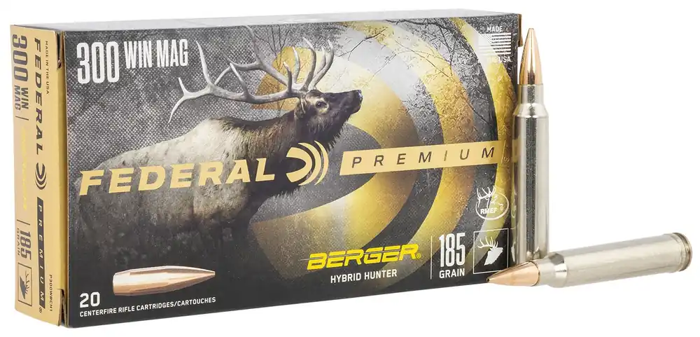 Federal Premium 300 Win Mag 185 Gr. Berger Hybrid Hunter 20/Box