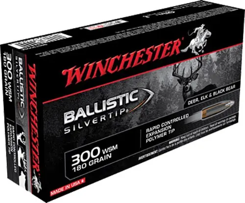 Winchester Ammo Ballistic Silvertip 300 WSM 180 Gr. Rapid Controlled Expansion Polymer Tip 20/Box